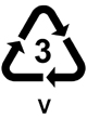 V - Polyvinyl Chloride recycling symbol