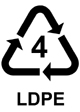 LDPE - Low density polyethylene recycling symbol